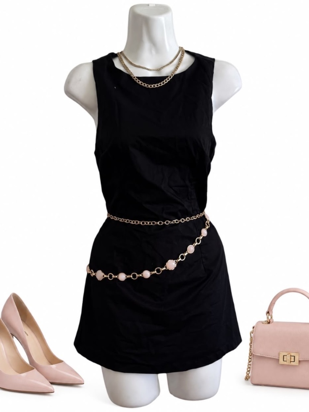 Princess Polly NWT Black Romper Mini Dress Size 4